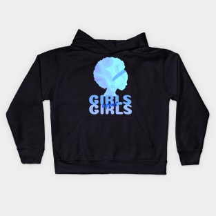 GIRLS Support Girls Blue Women Empowerment Kids Hoodie